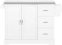 Köögisaar SoBuy FKW41-ST, 130 x 71 x 91 cm, valge/hall