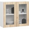 Ülemine köögikapp Akord Lima W80 H720, 80 x 30.5 x 72 cm, pruun/valge