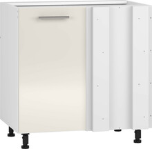 Nurgakapp Halmar Vento DN 100/82, 100 x 52 x 82 cm, valge/liivakarva pruun