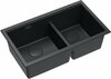 Kahekordne köögivalamu Graniteq Quadron LOGAN 120, 76 x 45 x 23.5 cm, puhas süsi + must matt