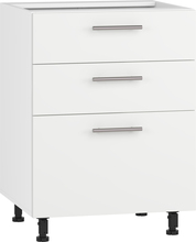 Alumine köögikapp sahtlitega Halmar Vento DS3-60/82, 60 x 52 x 82 cm, valge/matt valge