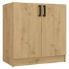 Köögi valamukapp Topeshop Katia D-80, 80 x 45.5 x 82 cm, pruun/must