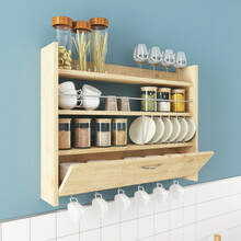 Rippuv köögiriiul Kalune Design Knott, 15 x 85 x 65 cm, pruun