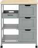 Köögikäru Sobuy FKW79-HG, 67 x 37 x 84.5 cm, hall/helepruun