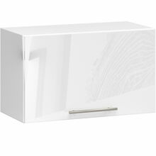 Riputatav köögikapp Akord Oliwia W60OK, 30 x 60 x 29 cm, valge/valge läikiv