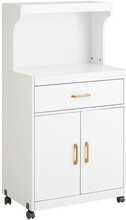 Köögikapp ratastega Sobuy FSB12-W, 62 x 40 x 119 cm, valge