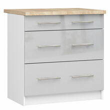 Köögikapp Akord Oliwia S80, 60 x 80 x 85 cm, hall/valge