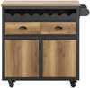 Köögisaar Sobuy FKW122-SCH, 89 x 40 x 87 cm, pruun/must