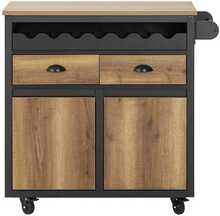 Köögisaar Sobuy FKW122-SCH, 89 x 40 x 87 cm, pruun/must