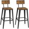 Baaritoolide komplekt Vasagle LBC078B01, 45,4 x 45,4 x 102,2 cm, antiikpruun-must, 2 tk