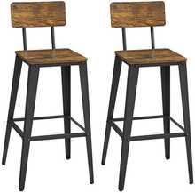Baaritoolide komplekt Vasagle LBC078B01, 45,4 x 45,4 x 102,2 cm, antiikpruun-must, 2 tk