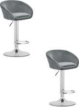 Baaritoolide komplekt Leobert East, 53 x 46 x 81 cm, hall, 2 tk
