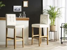 Baaritoolide komplekt Beliani Madison, valge/pruun, 2 tk