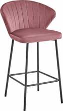 Baaritool Leobert Gatta, 43,5 x 36,5 x 90,5 cm, tumeroosa/must