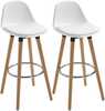 Baaritoolide komplekt Homcom, 38,5 x 42,5 x 91 cm, valge, 2 tk