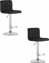 Baaritool Leobert Prot, must samet/kroomitud jalg, 2 tk