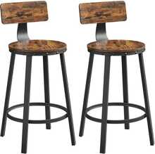 Barstoolide komplekt Vasagle, vintage pruun-must, 2 tk