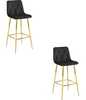 Baaritool Leobert Nado, 43,5 x 49 x 102 cm, must samet, 2 tk