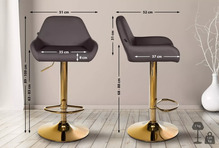 Baaritoolide komplekt Mville Braga Gold, kunstnahk, 2 tk