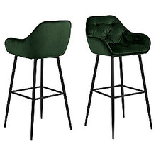 Baaritool Actona Brooke, 55 x 52 x 103.5 cm, must/tumeroheline