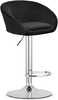 Baaritool Leobert East, 46 x 53 x 81-103 cm, must samet, kroomitud alus