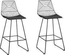 Baaritool Beliani Bisbee, 49 x 50 x 110 cm, must