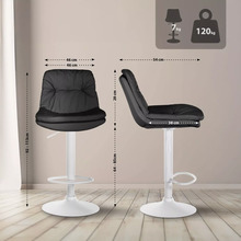 Baaritool Mville Laurel, kunstnahk, valge