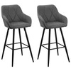 Baaritoolide komplekt Beliani Darien, hall/must, 2 tk