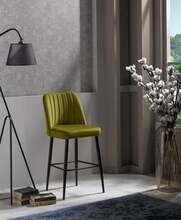 Baaritoolide komplekt Kalune Design Vento 107BCK1116, 45 x 49 x 99 cm, must/oliivroheline, 4 tk