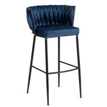 Baaritool Mebel Elite Flores, sinine, samet