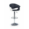 Baaritool Halmar H46, 50 x 46 x 93-115 cm, must/valge
