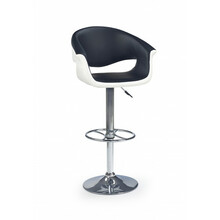 Baaritool Halmar H46, 50 x 46 x 93-115 cm, must/valge