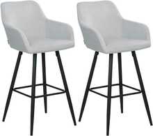 Baaritoolide komplekt Beliani Casmalia, 55 x 50 x 104 cm, helehall, 2 tk