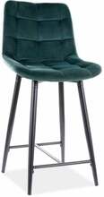 Baaritool Signal Meble Chic H-2 Velvet CHICH2VCZ, 45 x 37 x 92 cm, roheline
