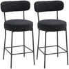 Baaripukk Homcom, 2 tk, must, fliis, metallraam
