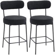 Baaripukk Homcom, 2 tk, must, fliis, metallraam