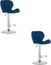 Baaritoolide komplekt Leobert West, 46 x 48,5 x 90 cm, tumesinine, 2 tk