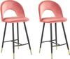 Baaritoolide komplekt Beliani Falton, roosa/must, 2 tk