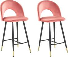 Baaritoolide komplekt Beliani Falton, roosa/must, 2 tk