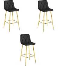 Baaritool Leobert Nado, 43,5 x 49 x 102 cm, must samet, 3 tk