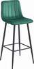 Baaritool Leobert Pozza, 35 x 43 x 104 cm, tume roheline samet/mustad jalad