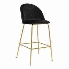 Baaritool House Nordic Lausanne, 55 x 52 x 107 cm, must/kuldne