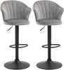 Baaritoolide komplekt Homcom, 51,5 x 57,5 x 93-114,5 cm, hall, 2 tk