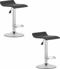Baaritool Leobert Fort, 39 x 38.5 x 63-84 cm, must ökonahk, 2 tk