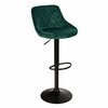 Baaritool Leobert Kast, tumesinine samet, must raam, 2 tk