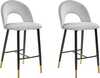 Baaritoolide komplekt Beliani Falton, 49 x 48 x 98 cm, hall, 2 tk
