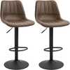 Baaritoolide komplekt Homcom, 43 x 49,5 x 91-111 cm, pruun, 2 tk