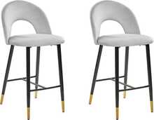 Baaritoolide komplekt Beliani Falton, 49 x 48 x 98 cm, hall, 2 tk
