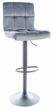 Baaritool Signal Meble C-105 Velvet, 42 x 39 x 96-117 cm, must/hall