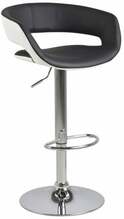 Baaritool Home4you, 54,5 x 48,5 x 104 cm, valge/must